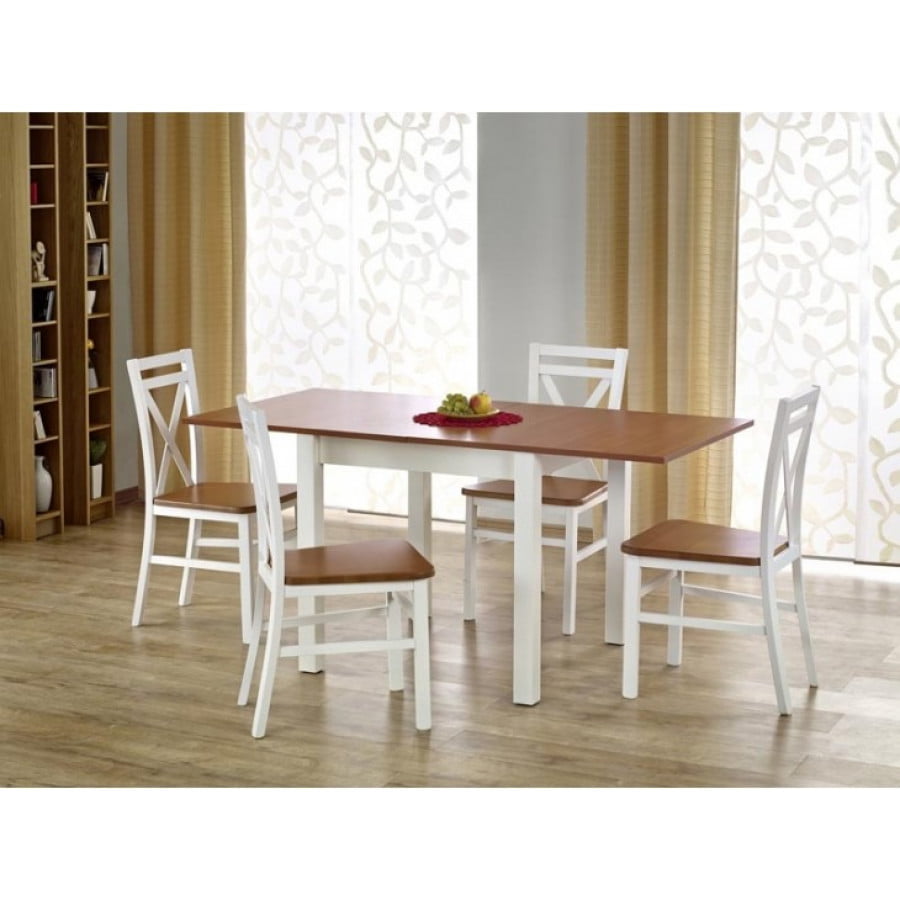 Moderna miza GRAC jelša / bela je narejena iz kakovostnih materialov. Miza je raztegljiva. Barve: - Jelša / bela Material: - ABS robovi - MDF - Laminirana