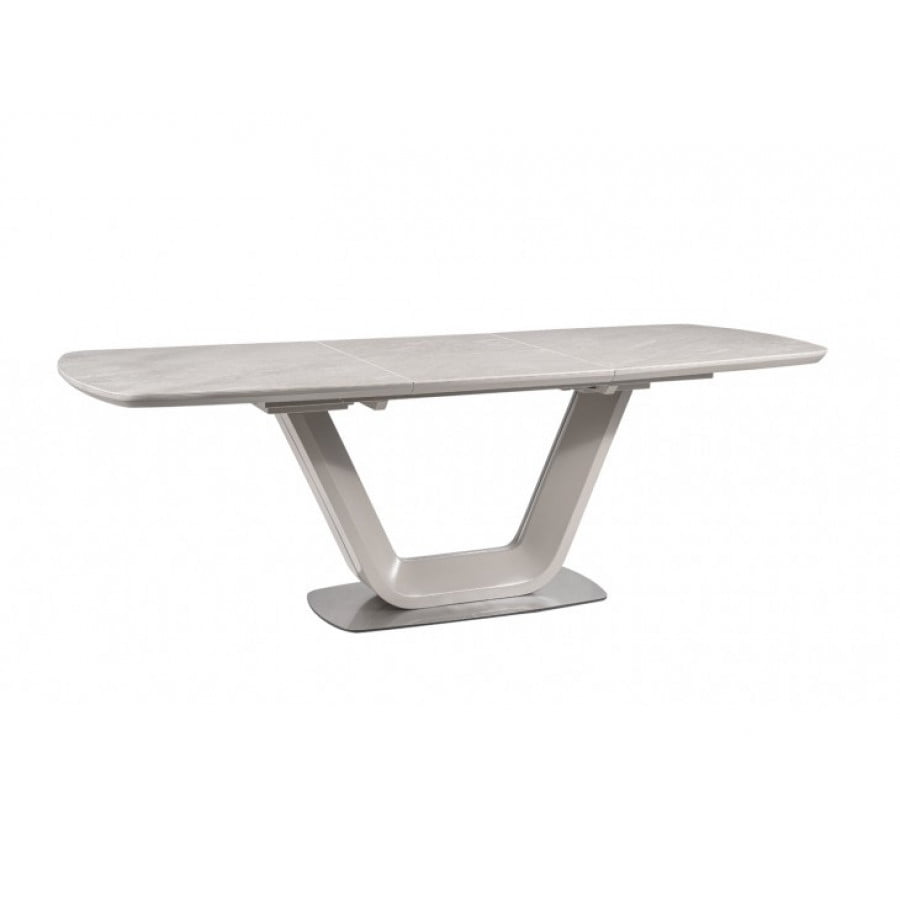Moderna miza MANI 4 je dobavljiva v sivi mat barvi. Narejena je iz stekla ter MDF-ja . Miza je kvalitetna ter stabilna in primerna za vsako kuhinjo. Barva: -