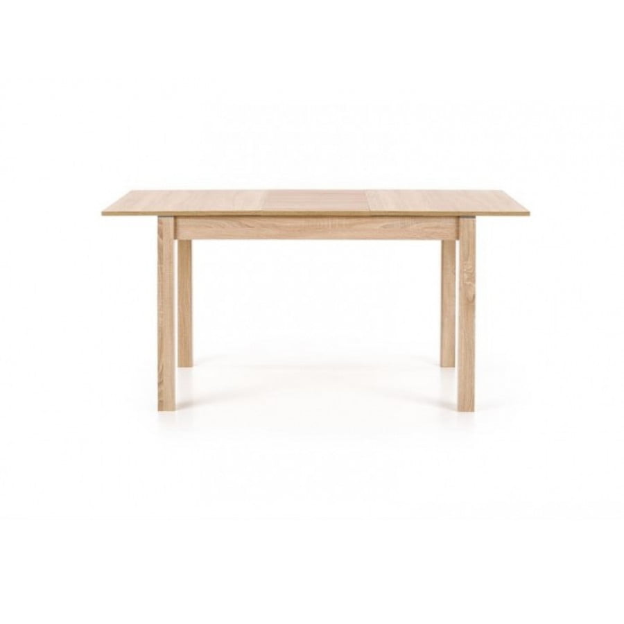 Raztegljiva jedilna miza MAURO sonoma je narejena iz kakovostnih materialov. Je sodobna, elegantna in stabilna. Dimenzije: - D: 118/158 x G: 75 x V: 76 cm