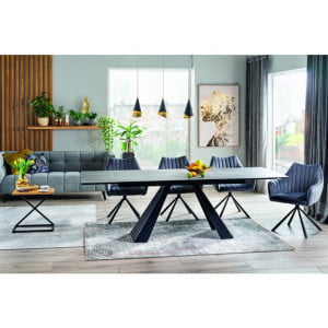 Moderna miza SALVADOR predstavlja praktičnost in sodobni pristop k ureditvi jedilnega prostora. Mizna plošča je narejena iz kaljenega stekla in italijanske