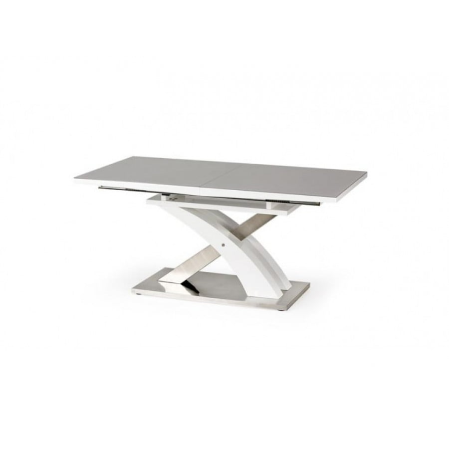 Raztegljiva miza SARDON2 je kakovostna miza iz kovine, stekla in MDF plošče. Sodobna in hkrati prefinjena oblika navdaja jedilni prostor z eleganco in