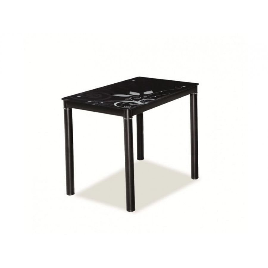 Moderna miza MIŠA 80x60 v kombinaciji kaljenega stekla in metala, bo prinesla svežino v vaš prostor. Dobavljiva v več barvah. Miza je narejena iz