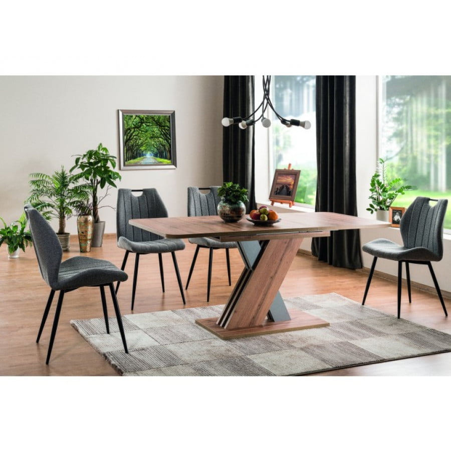 Kuhinjski stol VALERIO je trpežen in udoben stol, ki se dobro ujema z različnimi odtenki pohištva. Na voljo je v večih barvah oblazinjenja. Material: -