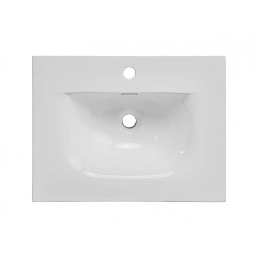 Vgradni kopalniški umivalnik SKI 60D je narejen iz bele keramike in se lepo poda v vsakršno kopalnico. Dimenzije: - D: 61 x G: 46 x V: 17 cm