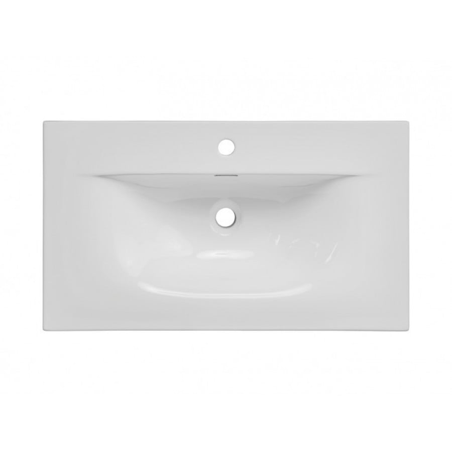 Vgradni kopalniški umivalnik SKI 80D je narejen iz bele keramike in se lepo poda v vsakršno kopalnico. Dimenzije: - D: 81 x G: 46 x V: 17 cm