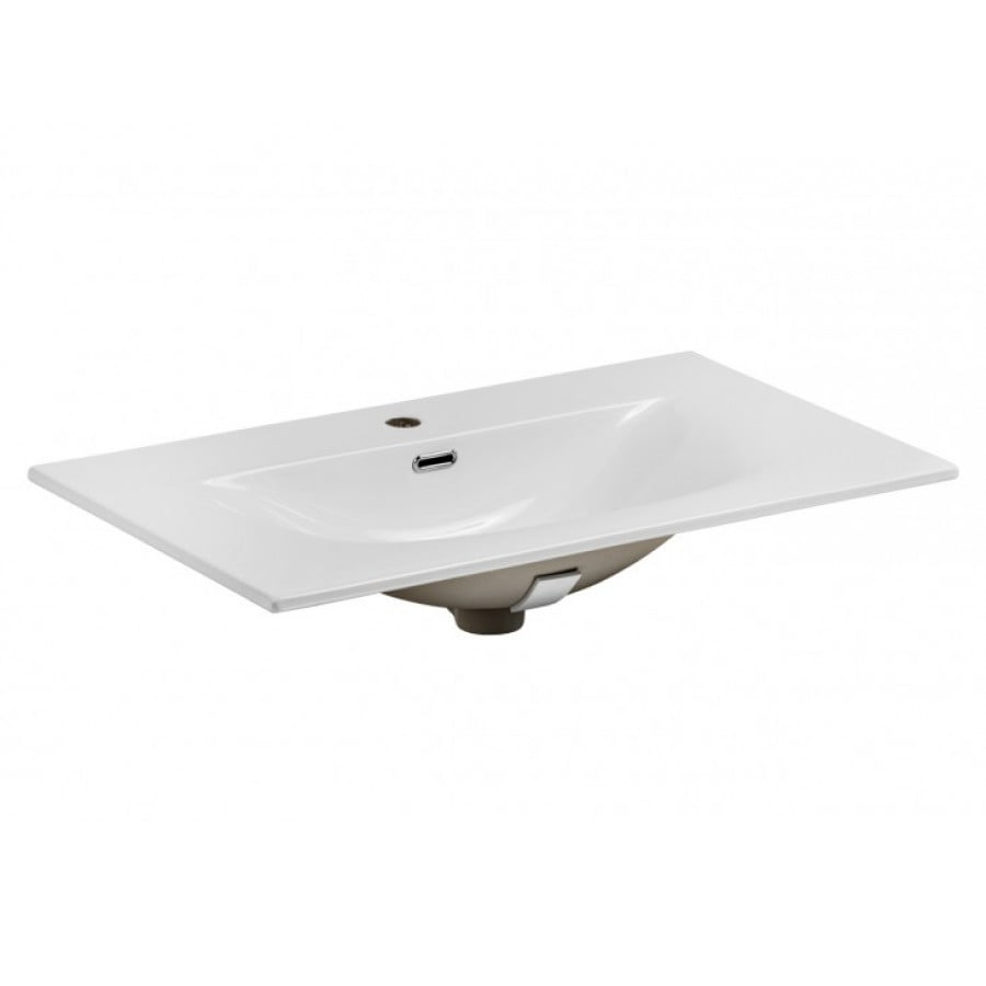 Vgradni kopalniški umivalnik SKI 90D je narejen iz bele keramike in se lepo poda v vsakršno kopalnico. Dimenzije: - D: 91 x G: 46 x V: 17 cm