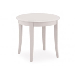 Okrogla klubska mizica CALI 2 je zelo kvalitetna in stabilna. Mizna plošča je narejena iz MDF-a in furnirja, podnožje mizne plošče pa je leseno.