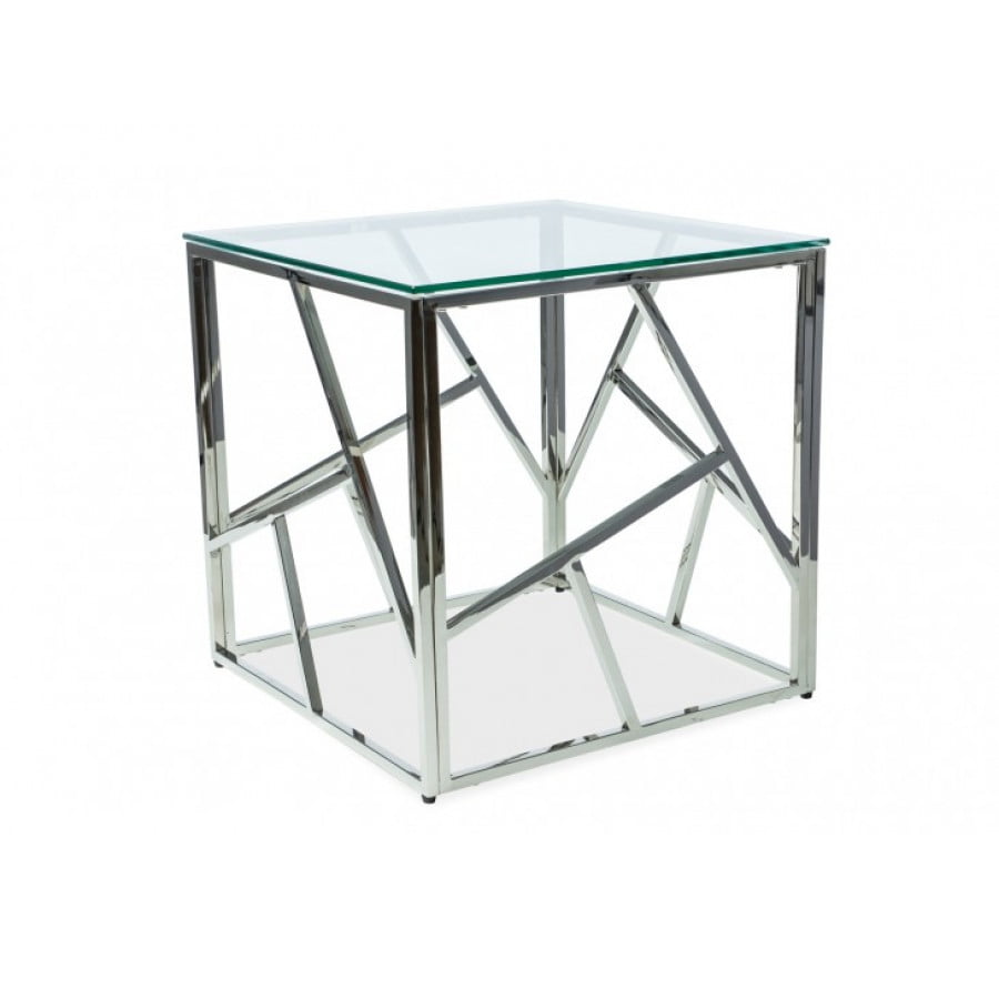 Moderna klubska mizica CASCADA. Je zelo kvalitetna in stabilna. Mizna plošča je napravljena iz kaljenega stekla. Podnožje mizne plošče je napravljeno iz