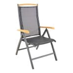 Mere (g/š/v): 74/60/108 cm, naslona za roki iz aluminija in tikovine.