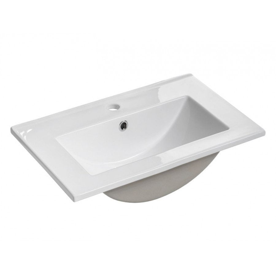 Vgradni kopalniški umivalnik FONTANA 60D je narejen iz bele keramike in se lepo poda v vsakršno kopalnico. Dimenzije: - D: 62 x G: 40 x V: 17 cm