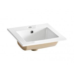 Vgradni kopalniški umivalnik SARE 40D je narejen iz bele keramike in se lepo poda v vsakršno kopalnico. Dimenzije: - D: 42 x G: 42 x V: 17 cm