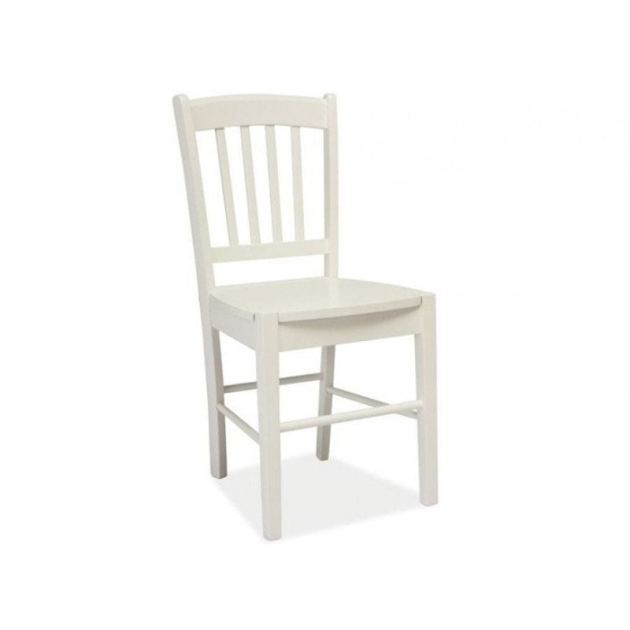 Udoben in enostaven kuhinjski stol OSKAR, ki je primeren za jedilnice. Stol je narejen iz masivnega lesa. Barve stola: - bela Materijal: - masiven les