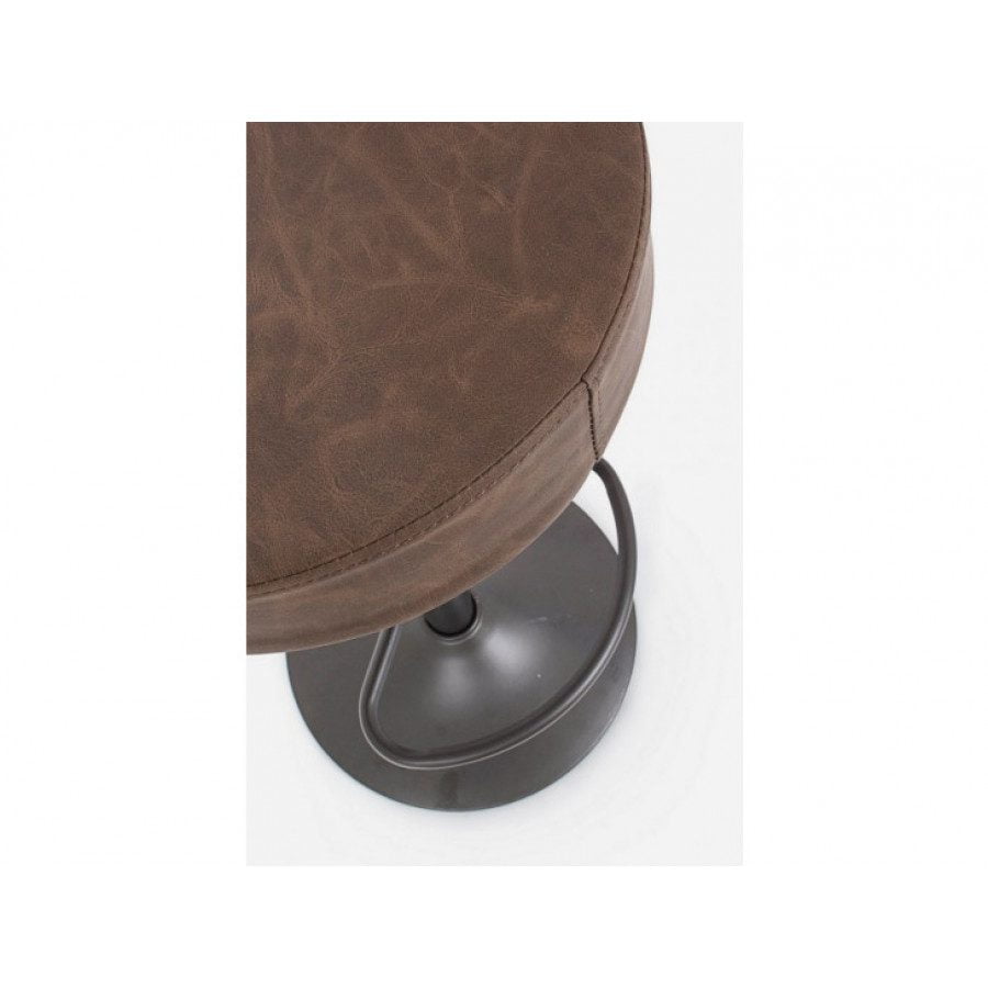 Barski stol PIPER VINTAGE rjava ima kovinsko strukturo, sedalni del je iz poliuretanske pene in oblečena v umetno usnje. Material: - Kovina - Poliuretanska