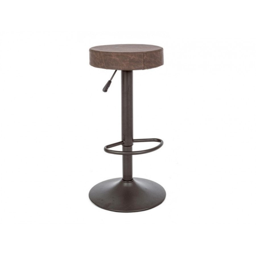 Barski stol PIPER VINTAGE rjava ima kovinsko strukturo, sedalni del je iz poliuretanske pene in oblečena v umetno usnje. Material: - Kovina - Poliuretanska