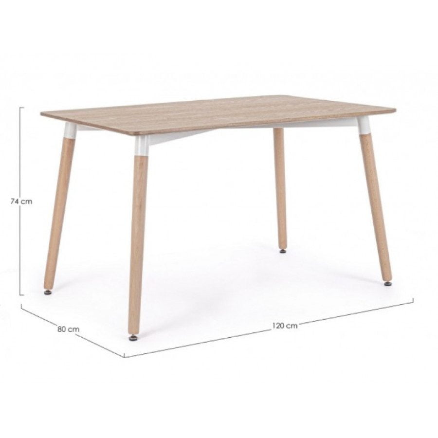 Jedilna miza DAVID v dimenziji 120X80cm dobavljiva v barvi sonoma/bukev. Noge masiven bukov les, kovinska konstrukcija. Dimenzije: širina: 120cm globina: 80cm