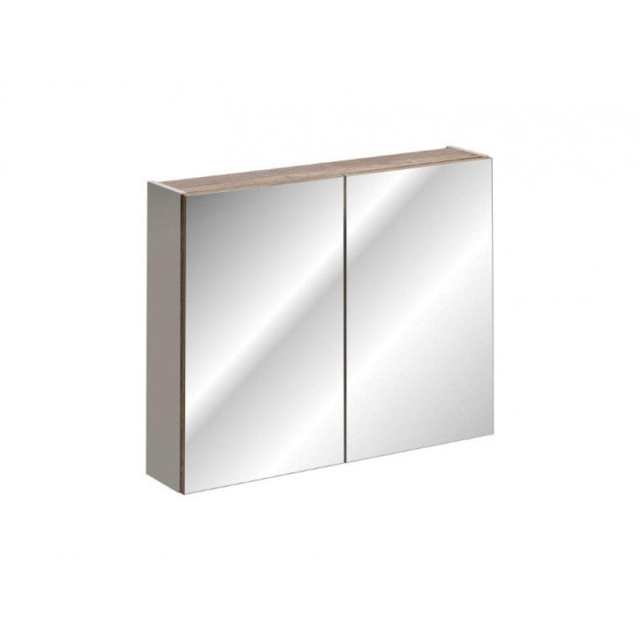 Omarica z ogledalom KROKI 80 je narejena iz kvalitetne laminirane plošče. Omarica z ogledalom dodatno optično poveča prostor in ponuja vam več prostora za