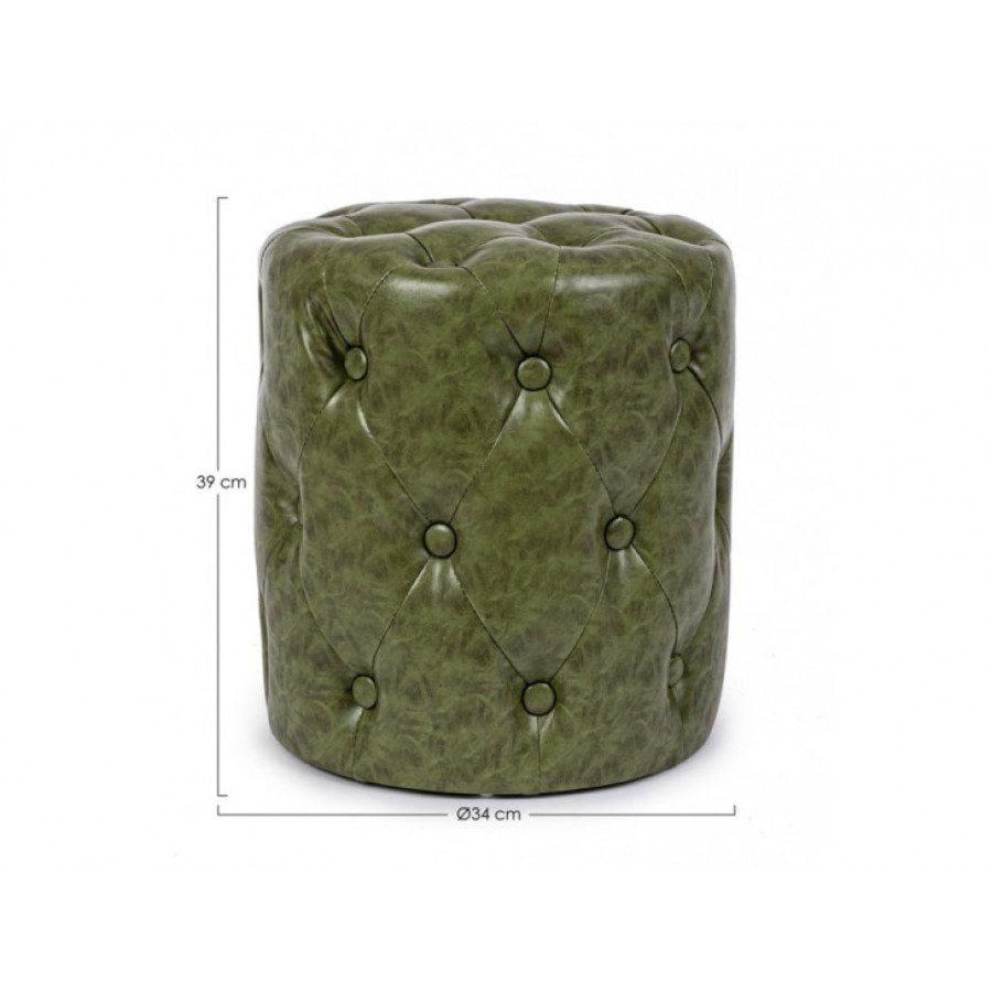 Tabure BATILDA zelena ima strukturo iz borovega lesa in vezne plošče, oblečen je v umetno usnje. Material: - Borov les - Umetno usnje Barva: - Zelena