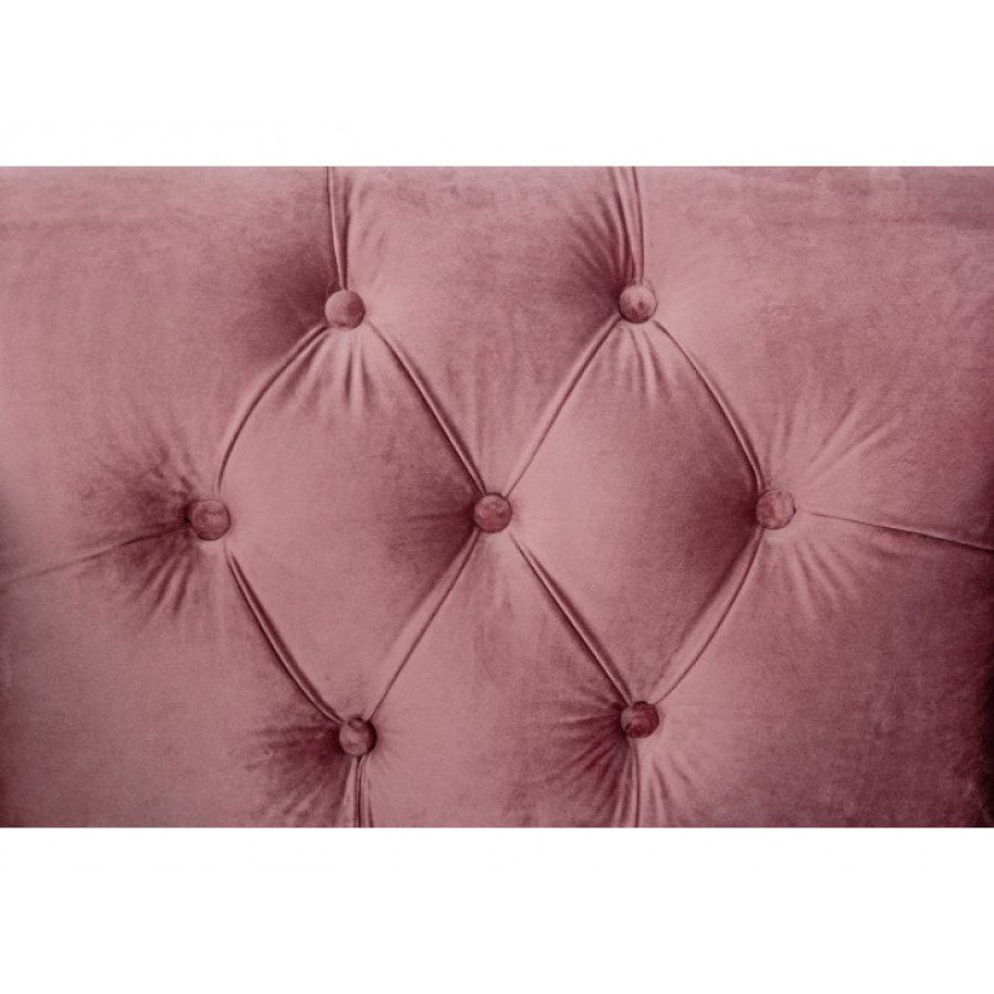 Fotelj BLOSSOM roza ima konstrukcijo iz lesa, prevleko iz poliestra ki oddaja žametni učinek. Material: - Les - Poliester Barva: - Črne noge - Roza