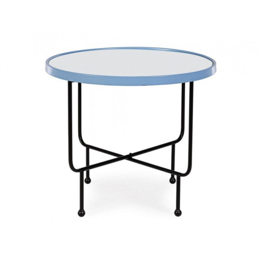 Klubska miza PAINTER D58.5 modra je narejena iz stekla ter jekla. Dimenzije: širina: 58.5cm globina: 58.5cm višina: 51cm