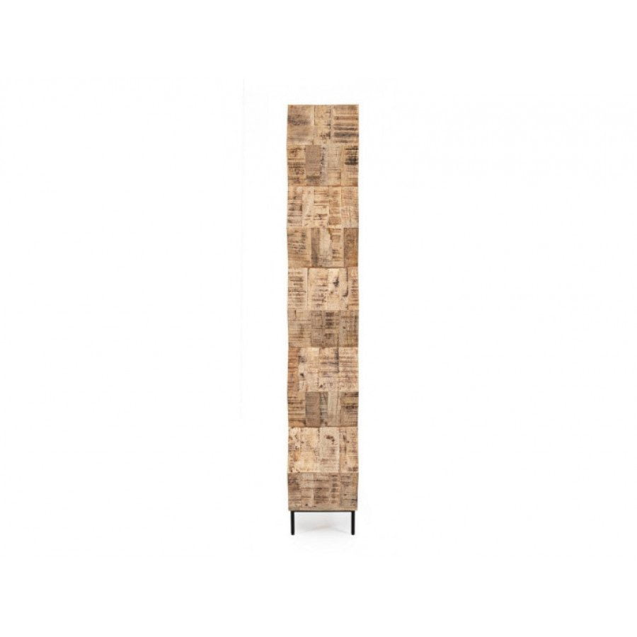 Knjižni poličnik WAHIDA ima jekleno osnovo ter okvir iz lesa. Dimenzije: širina: 100cm globina: 30cm višina: 186cm