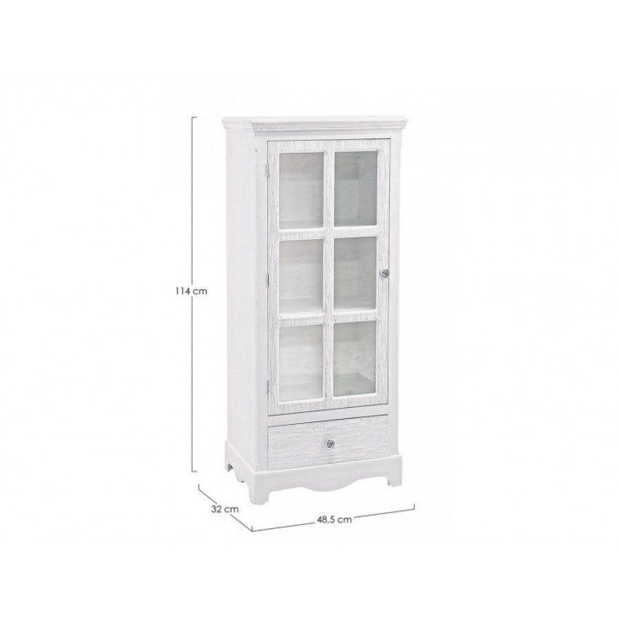 Vitrina BLANC 1A-1C H114 je narejena iz MDF-ja, ima zaključek bele mat barve. Ročaji so iz polismole. Material: - MDF - Polismola Barva: - Bela mat