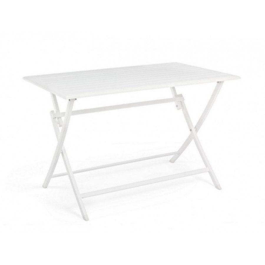 Vrtna zložljiva miza ELIN 110X70 LH30 bela je narejena iz aluminija, prašno barvan (poliester). Material: - Aluminij Barva: - Bela Dimenzije: širina: 110cm