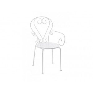 Vrtni stol ETIENNE bela je narejen iz jekla in ima mat zaključek. Material: - Jeklo Barve: - Bela mat Dimenzije: širina: 49cm globina: 49cm višina: 89cm