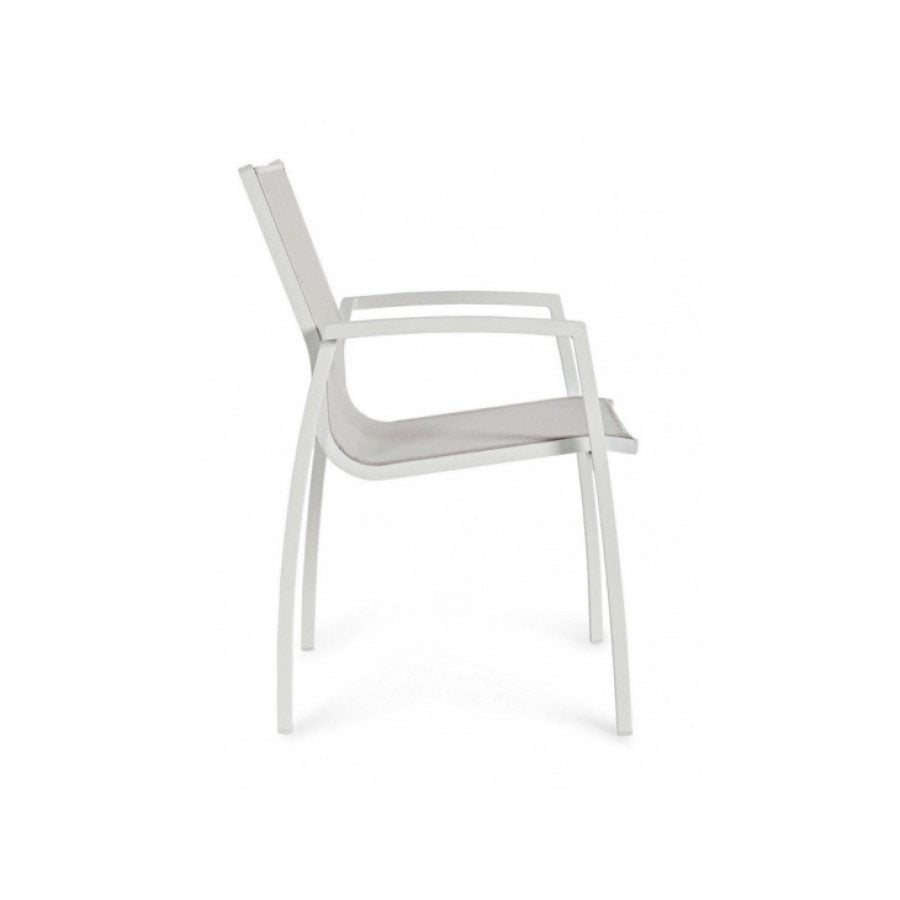 Vrtni stol HILLA CLOUD LD30 bela je naerjen iz aluminija in je prašno barvan (poliester). Sedež ter hrbet sta iz tekstila. Material: - Aluminij - Tekstil