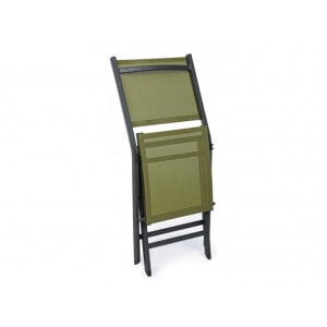 Zložljivi vrtni stol ELIN ANTRACITE LH32 zelena je narejen iz aluminija, prašno barvanega. Hrbet ter sedež sta iz tekstila. Material: - Aluminij - Tekstil