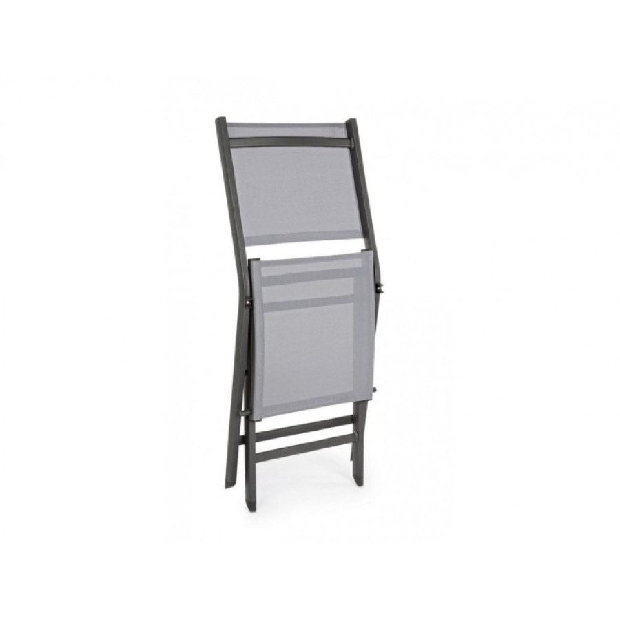 Zložljivi vrtni stol ELIN LH32 antracit je narejen iz aluminija in je prašno barvan (poliester). Hrbet in sedež sta iz tekstila. Material: - Aluminij -