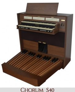CHORUM S40 digitalne sakralne orgle Viscount - Orgle Viscount CHORUM S 40 z dvema manualoma, 31 glasovi in priročno razporeditvijo registrov omogoča