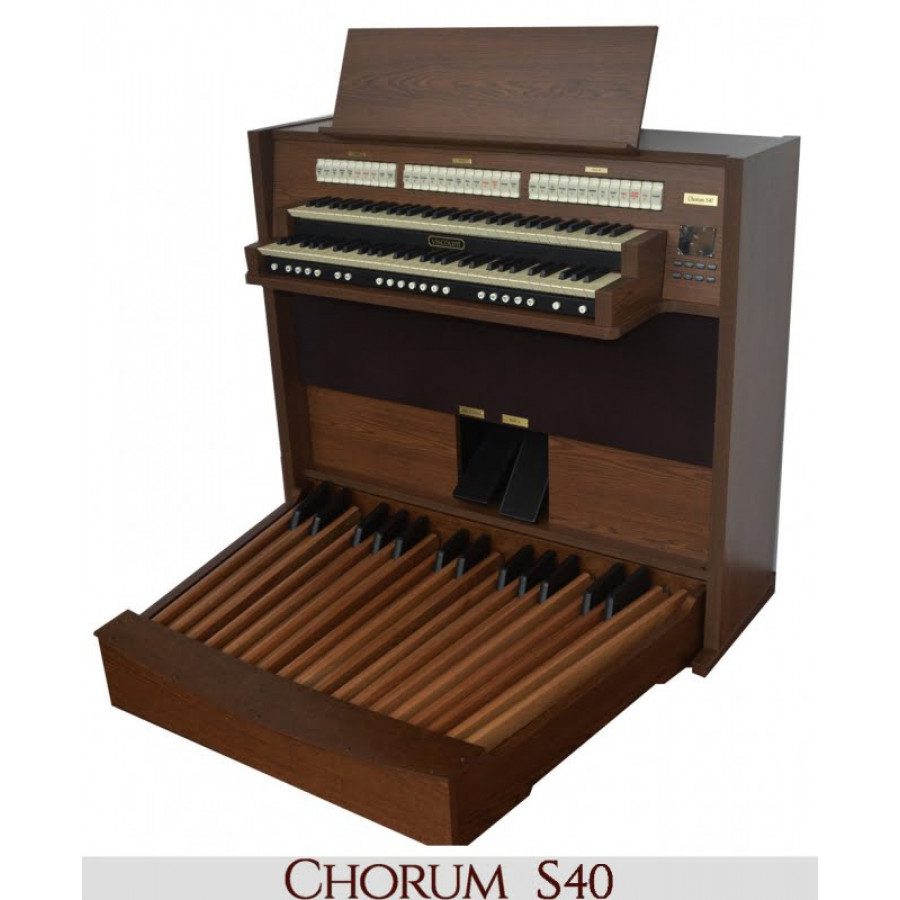 CHORUM S40 digitalne sakralne orgle Viscount - Orgle Viscount CHORUM S 40  z dvema manualoma, 31 glasovi in ​​priročno razporeditvijo registrov omogoča
