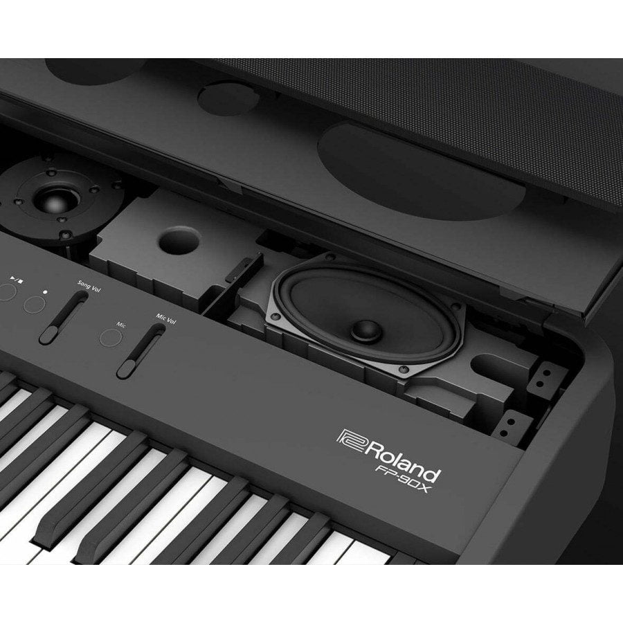 Električni klavir ROLAND FP 90 X - NOVO! - Za vrhunsko klavirsko izvedbo v prenosnem instrumentu ni boljše izbire kot Roland FP-90X. Tako kot preostala