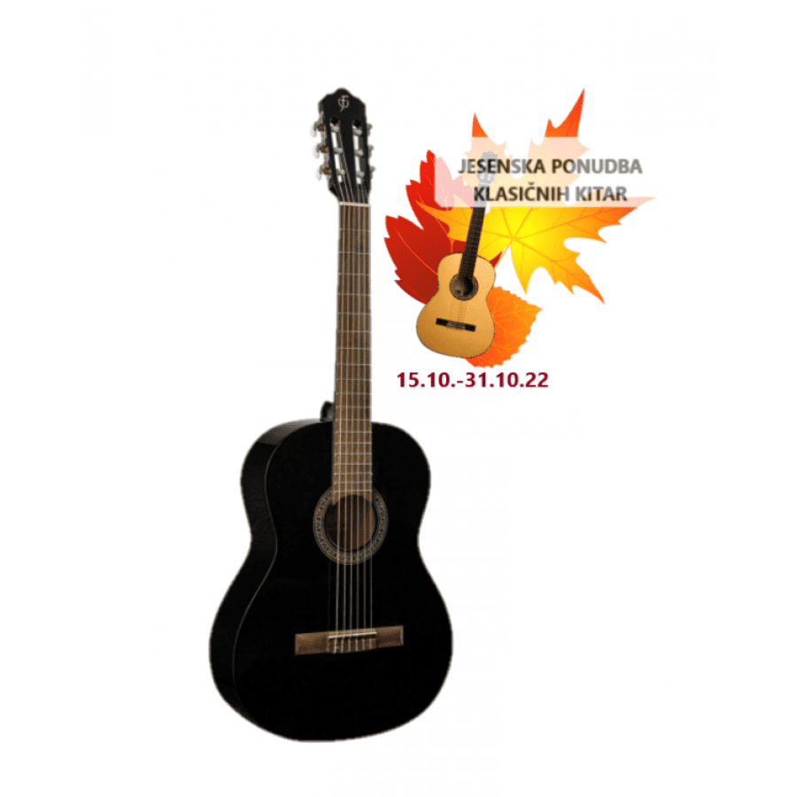 Kitara klasična FLIGHT C 120 BK - Klasična kitara FLIGHT C-120 BK 4/4 je popolna tako za učenje v glasbeni šoli kot za samostojno igranje doma. Posebnost
