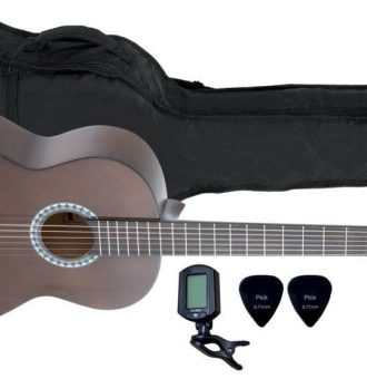 Kitarski set klasična kitara 3/4 s torbo, uglaševalcem in drsalicami - Klasična kitara v velikosti 3/4 je kot nalašč instrument za začetnika. Trup kitare