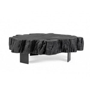 Klubska mizica KEVAL črna 90X90 je narejena iz lesa in zaključena z pokrovom poliuretanske barve. Ima jeklene noge. Oblike in velikosti, ki jih tvori les, so