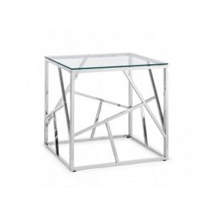 Klubska mizica RAYAN je sestavljena iz kovinskega ogrodja, zgornja ploskev je iz kaljenega stekla- debeline 8mm. Dimenzije: širina: 55cm globina: 55cm