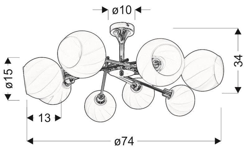 vise-a-stropna-svetilka-raul-8x40w-e14-chrome
