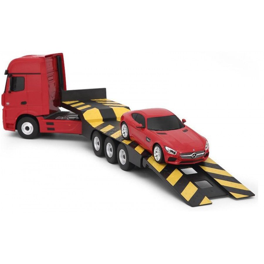 VLEČNI TOVORNJAK MERCEDES 1:24/RTR Z AVTOMOBILOM-74940 - Mercedes-Benz vlečni tovornjak z avtomobilom 1:24 RTR 2