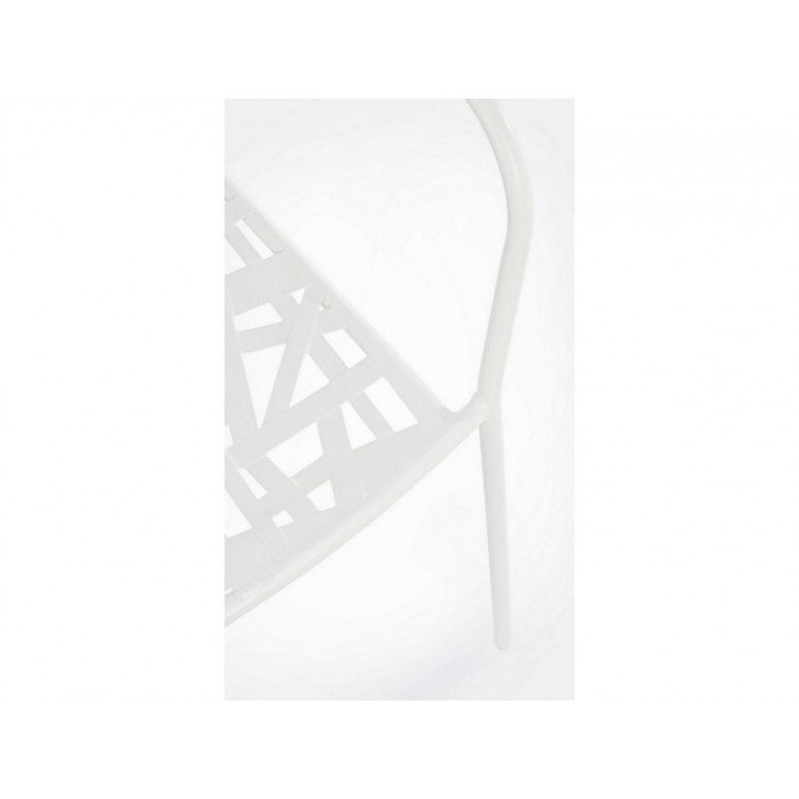 Zložljiv vrtni stol KELSIE bela je narejen iz jekla z mat zaključkom. Material: - Jeklo Barva: - Bela Dimenzije: širina: 54cm globina: 55cm višina: 89cm