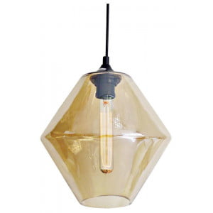 Material:: Kovina, Steklo Vrsta: Stropna Primerne žarnice: E27 Količina žarnic: 1x60W Barva:: Jantar Žarnice: niso vključene v ceno
