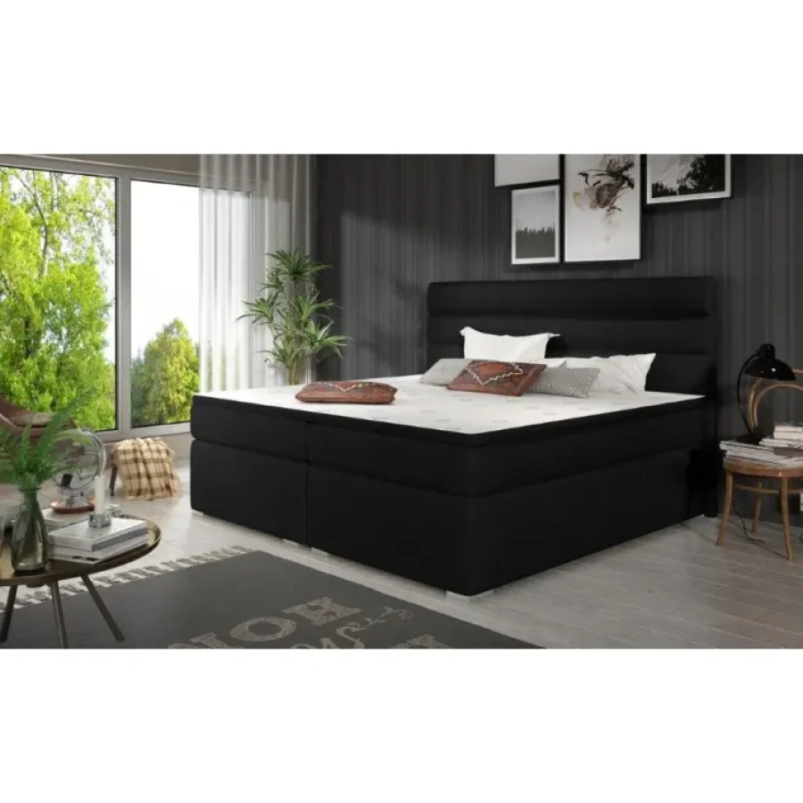 Francoska postelja SOFIA je sestavljena iz visoke vzmetnice (Bonnell vzmeti), nadvložka in visokega oblazinjenega vzglavja. Zaradi svoje višine omogoča