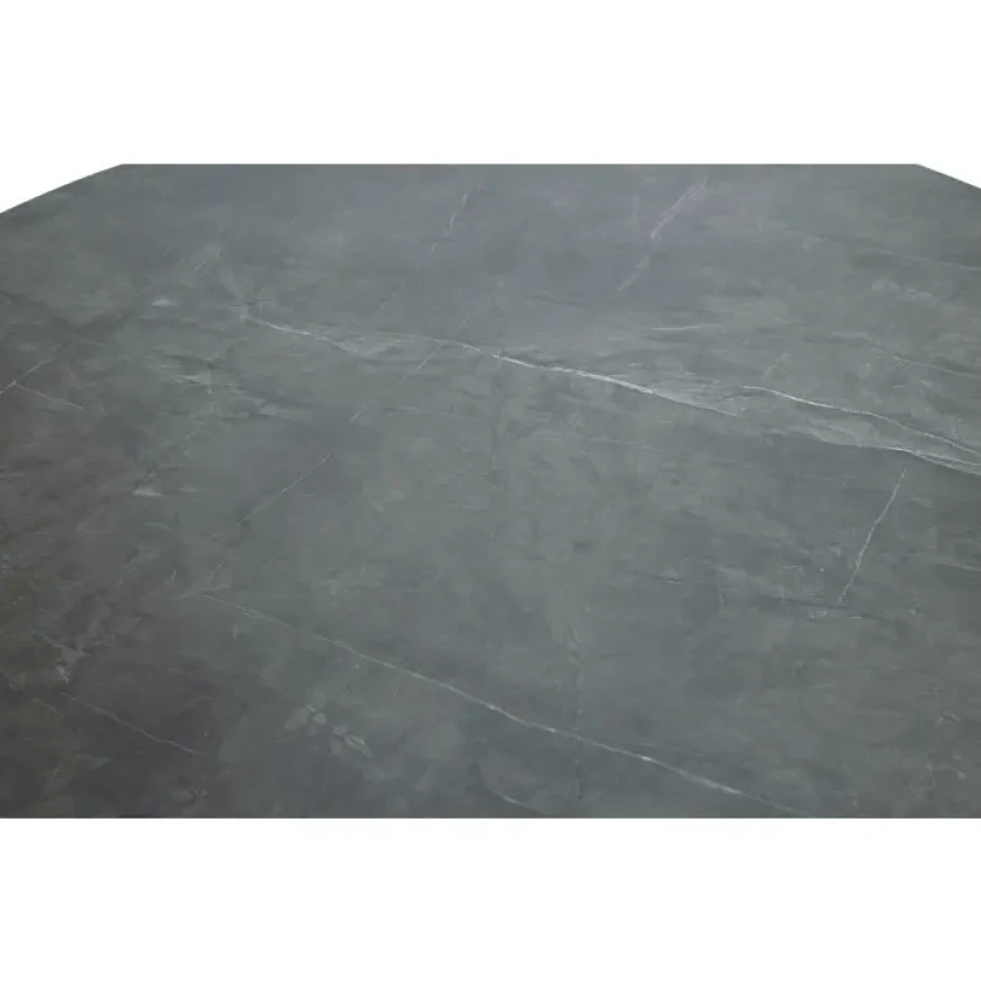 Jedilna miza KELLY je narejena iz laminirane MDF plošče, okvir je iz MDF-ja. Barva je siva / črna mat. Vsebuje efekt marmorja. Material: - MDF plošča