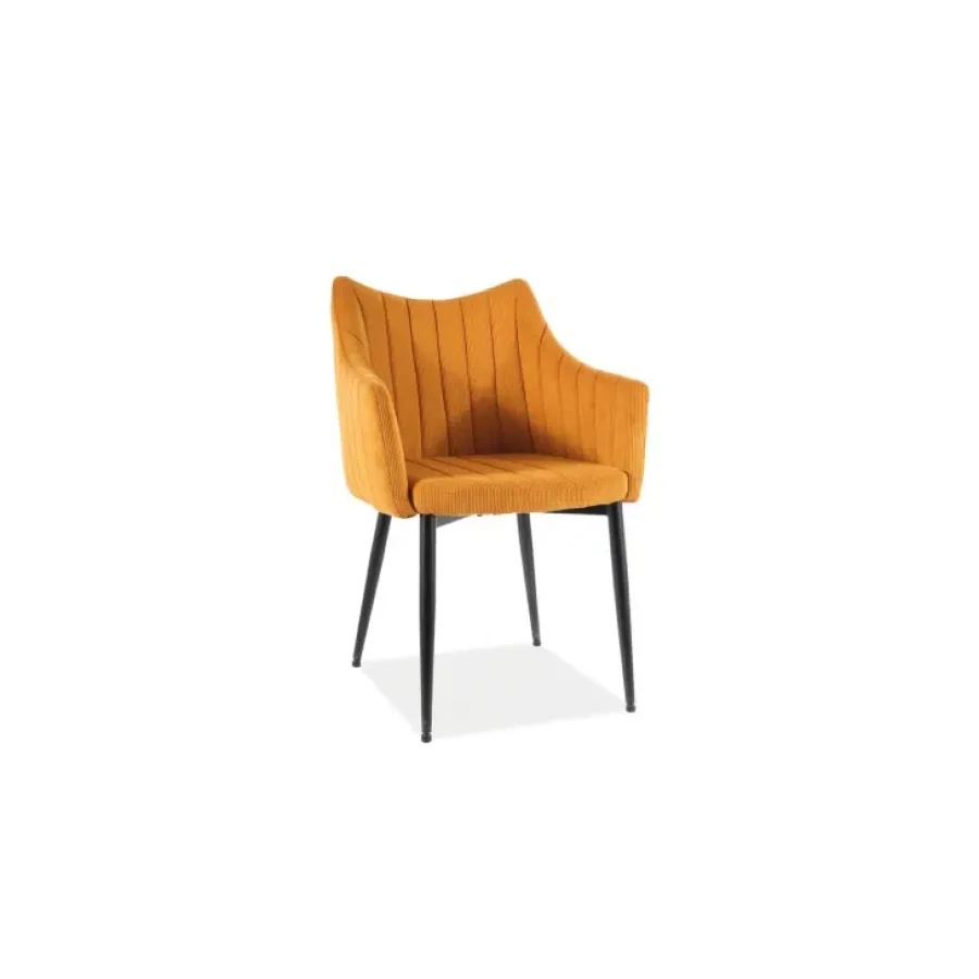 Jedilni stol AROL je narejen iz nežne tkanine v kombinaciji s kovinskimi nogami. Dobavljiv je v več barvah. Material: - Kovina - Nežna tkanina Barve: -