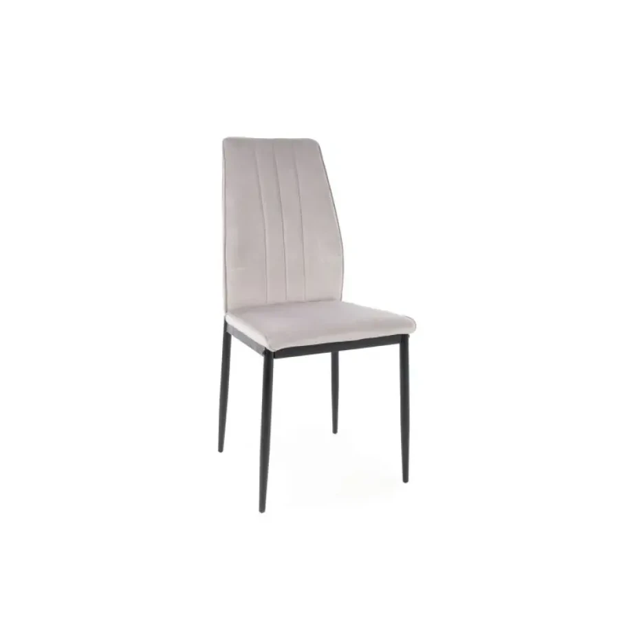 Jedilni stol BELY je narejen iz kvalitetne nežne tkanine z ogrodjem iz kovine v črni mat barvi. Dobavljiv je v več barvah. Material: - Kovina - Blago Barve: