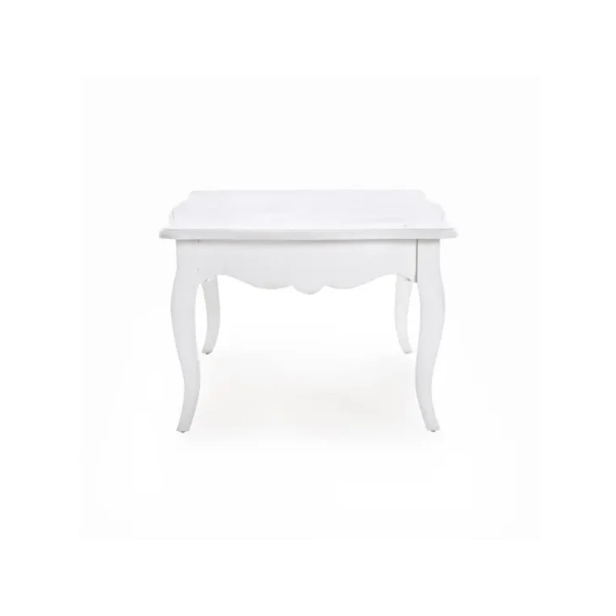 Klubska mizica DAISY v rustičnem slogu vas bo navdušila. Primerna je tako za dnevno sobo, kot tudi dodatek v spalnici. Dobavljiva je v beli barvi. Materijal: