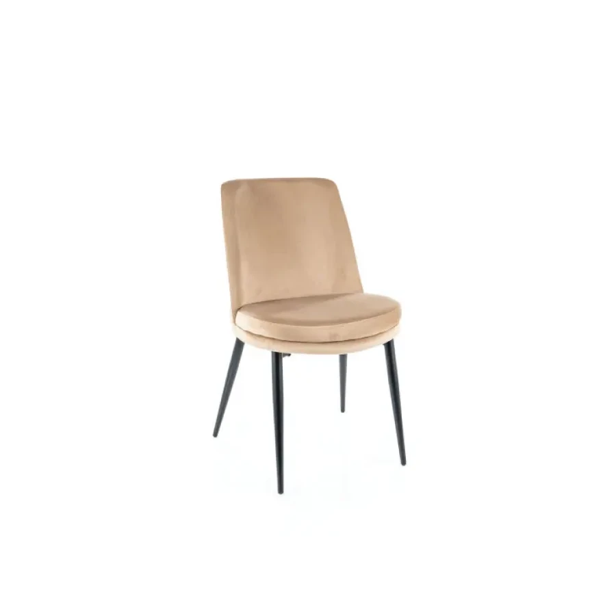 Kovinski jedilni stol BILL je izdelan iz trpežne ter nežne na dotik tkanine, dobavljive v več barvah. Ogrodje je narejeno iz čvrste kovine v črni mat