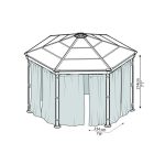 DODATEK ZA PAVILJON SET ZAVES PALRAM ROMA - slika 2