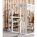 ELEMENT ZA RASTLINJAK VITAVIA DVOJNA DRSNA VRATA ATHENA BELA. S STEKLOM ESG - slika 2