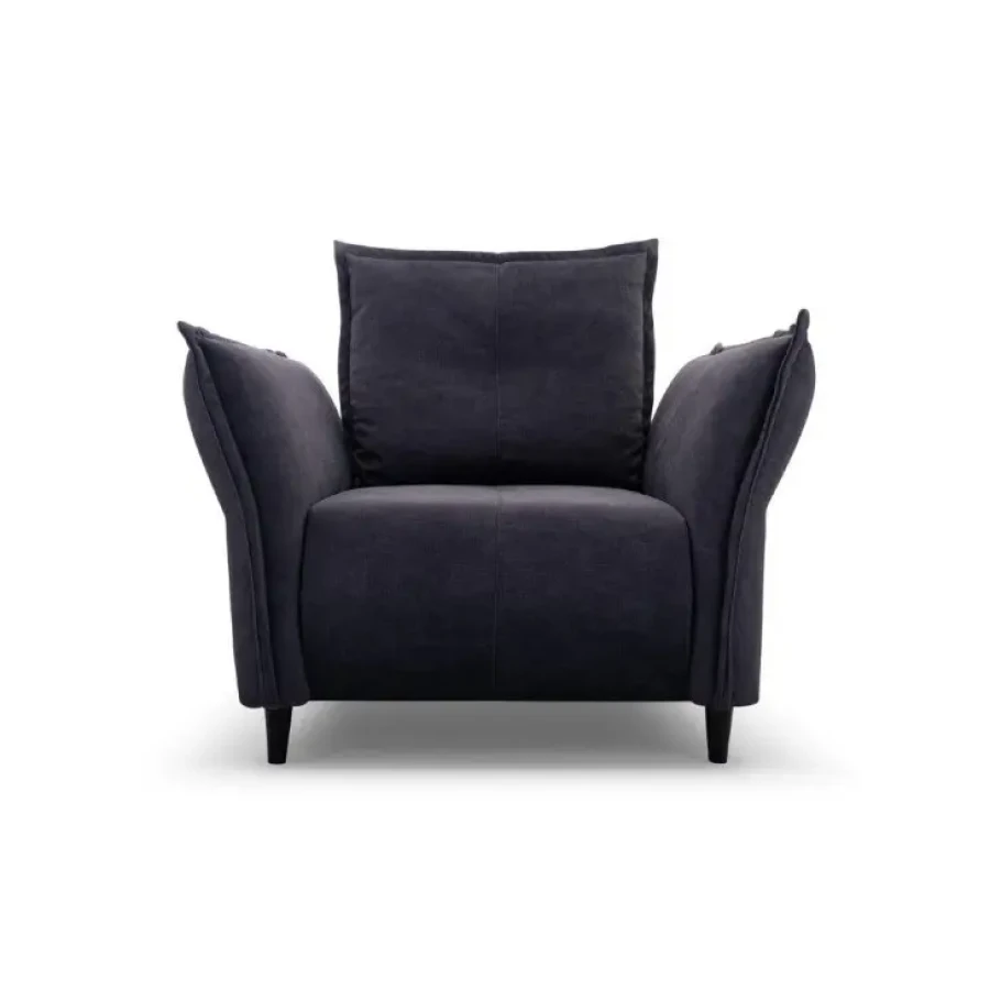 Fotelj LOPAN je eleganten fotelj značilnega elegantnega videza, ki ga krasijo zanimivo šivane stranice in udobna, prešita hrbtna blazina. Dobavljiv je v